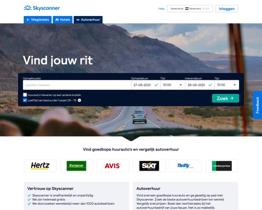 SkyScanner Autoverhuur